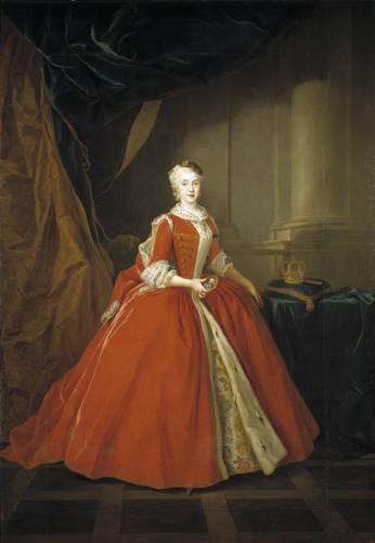 Louis de Silvestre Princesa Maria Amalia de Sajonia en traje polaco Sweden oil painting art